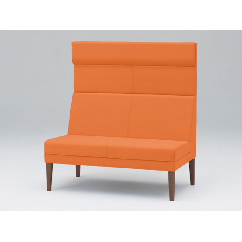 LUK-52C-17K8 ロビーチェアUK 2連 バックパネル付 張地C<配送時組立サービス付> イトーキ 高さ1200mm幅1110mm奥行650mm  LUK-52C-17K8