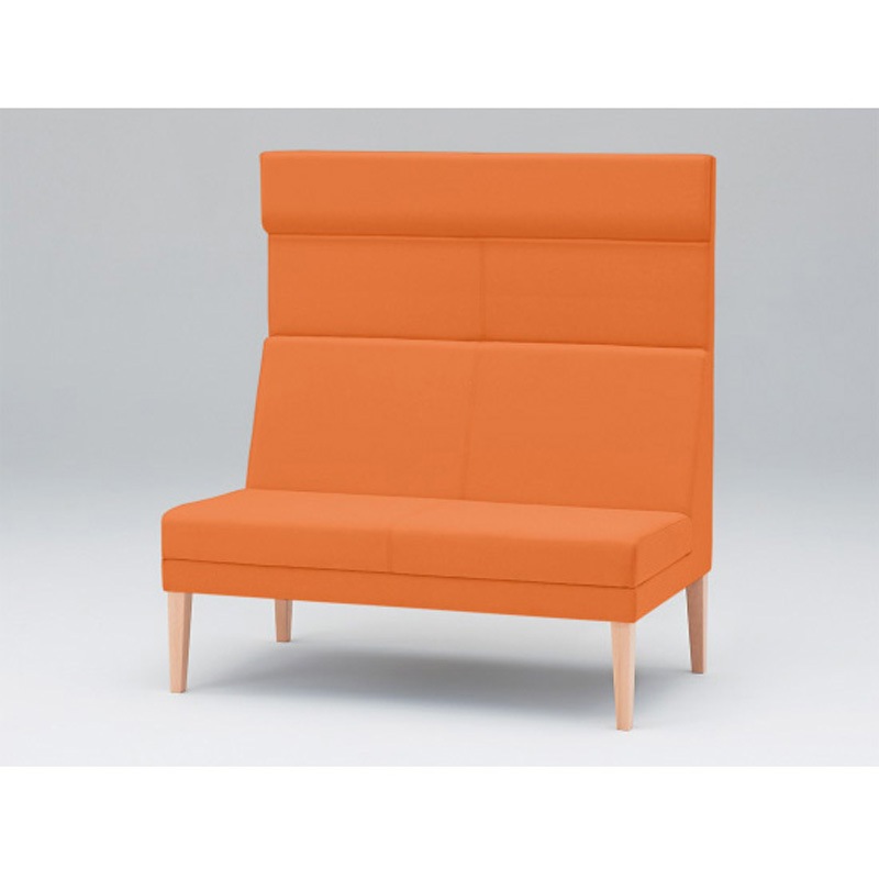 LUK-52C-97K8 ロビーチェアUK 2連 バックパネル付 張地C<配送時組立サービス付> イトーキ 高さ1200mm幅1110mm奥行650mm  LUK-52C-97K8