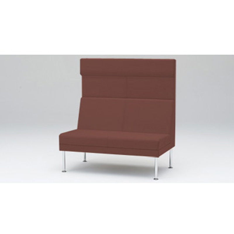 LUK-52C-SH3 ロビーチェアUK 2連 バックパネル付 張地C<配送時組立サービス付> イトーキ 高さ1200mm幅1110mm奥行650mm  LUK-52C-SH3