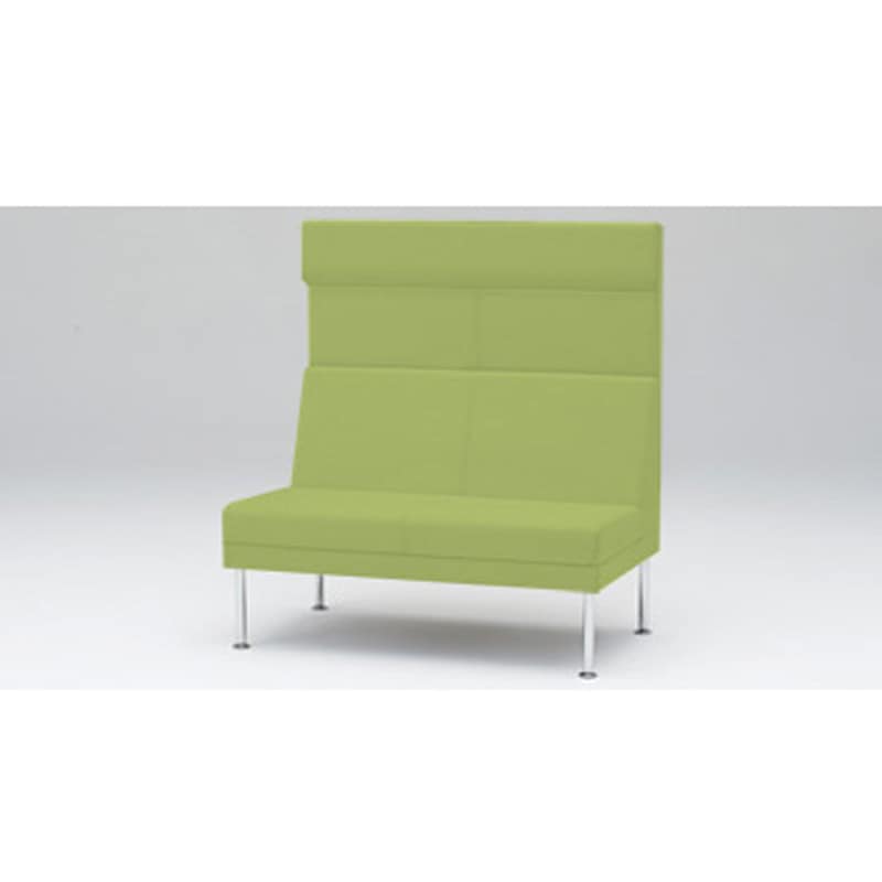 LUK-52C-SL7 ロビーチェアUK 2連 バックパネル付 張地C<配送時組立サービス付> イトーキ 高さ1200mm幅1110mm奥行650mm  LUK-52C-SL7