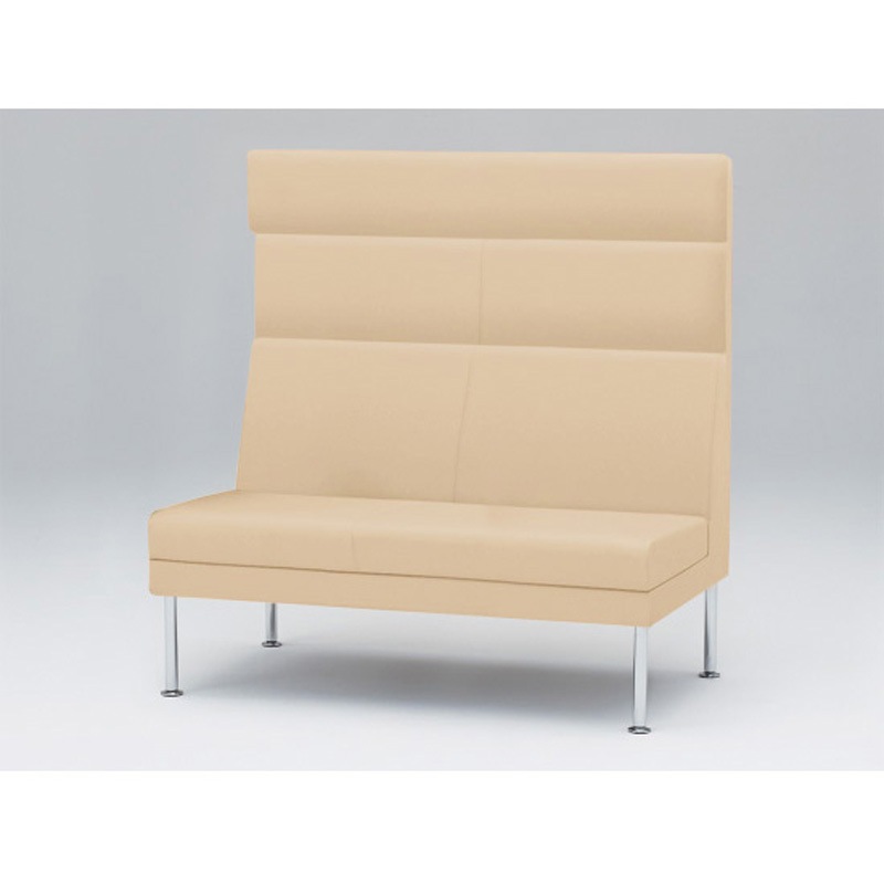 LUK-52DL-SK6 ロビーチェアUK 2連 バックパネル付 張地DL<配送時組立サービス付> イトーキ 高さ1200mm幅1110mm奥行650mm  LUK-52DL-SK6