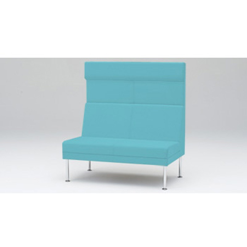 LUK-52DL-SS4 ロビーチェアUK 2連 バックパネル付 張地DL<配送時組立サービス付> イトーキ 高さ1200mm幅1110mm奥行650mm  LUK-52DL-SS4