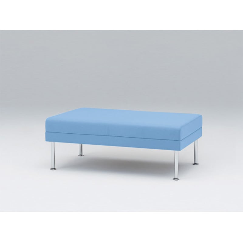 LUK-42C-SB7 ロビーチェアUK 2連 背なし 張地C<配送時組立サービス付> イトーキ 高さ420mm幅1110mm奥行645mm  LUK-42C-SB7