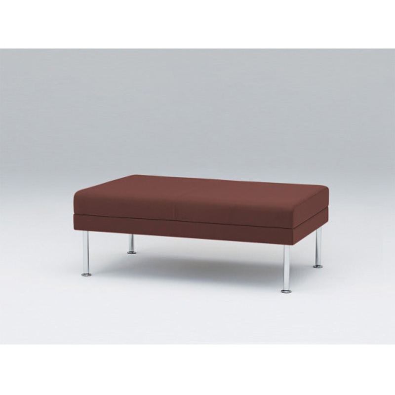 LUK-42C-SH3 ロビーチェアUK 2連 背なし 張地C<配送時組立サービス付> イトーキ 高さ420mm幅1110mm奥行645mm  LUK-42C-SH3