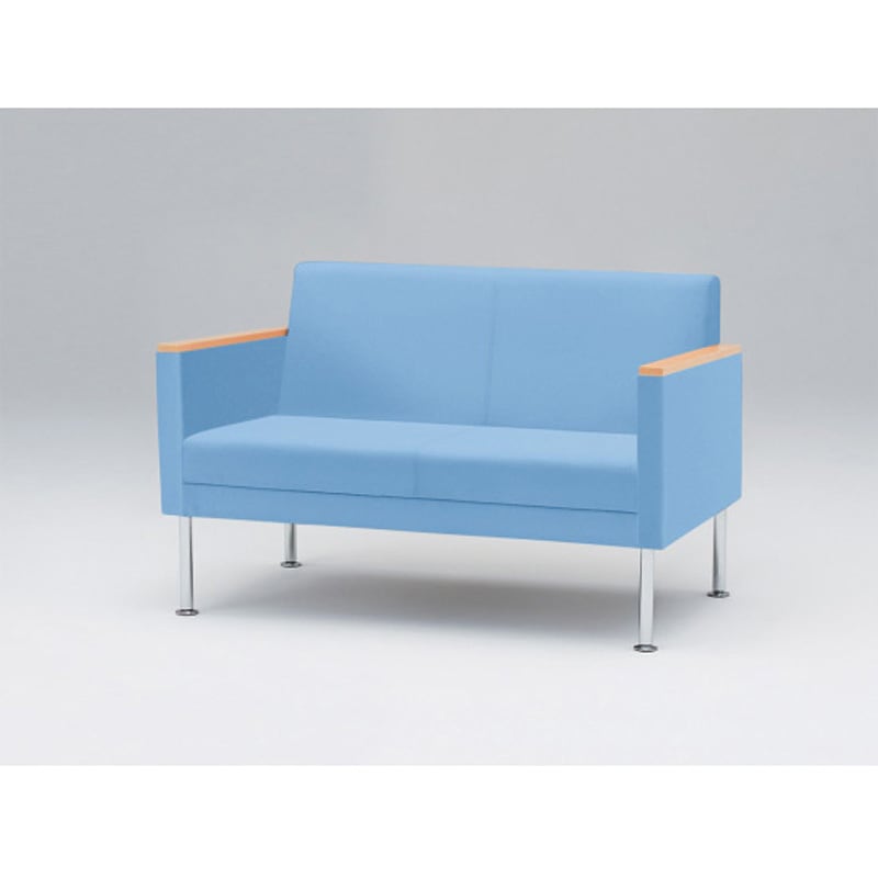 LUK-32C-SB7 ロビーチェアUK 2連 両肘付 張地C<配送時組立サービス付> イトーキ 高さ760mm幅1230mm奥行650mm  LUK-32C-SB7