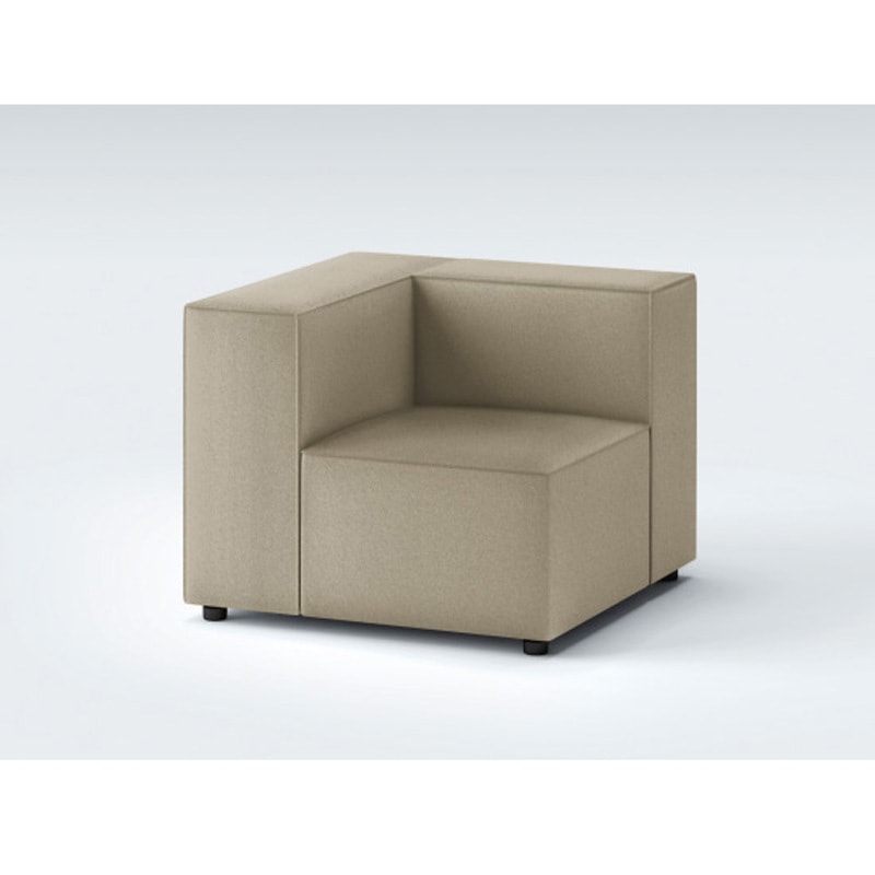 LSW-409C-F6 ワイドソファOS コーナーチェア 右アーム 張地C<配送時組立サービス付> イトーキ 材質ナイロン樹脂脚 グレイッシュブラウン色 高さ710mm幅900mm奥行900mm  LSW-409C-F6