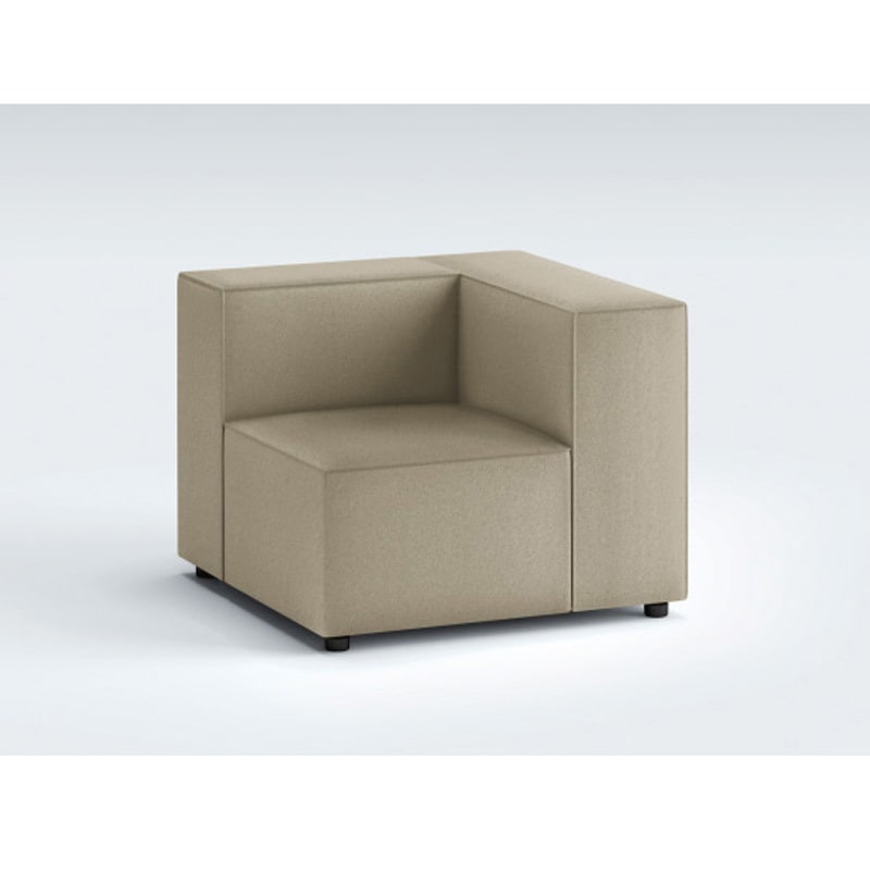 LSW-309C-F6 ワイドソファOS コーナーチェア 左アーム 張地C<配送時組立サービス付> イトーキ 材質ナイロン樹脂脚 グレイッシュブラウン色 高さ710mm幅900mm奥行900mm  LSW-309C-F6