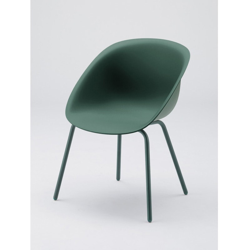 KLD-945-G2 ワンチェア スチール4本脚 ヌードシェル<配送時組立サービス付> イトーキ フォレストグリーン色 高さ770mm幅580mm奥行560mm  KLD-945-G2