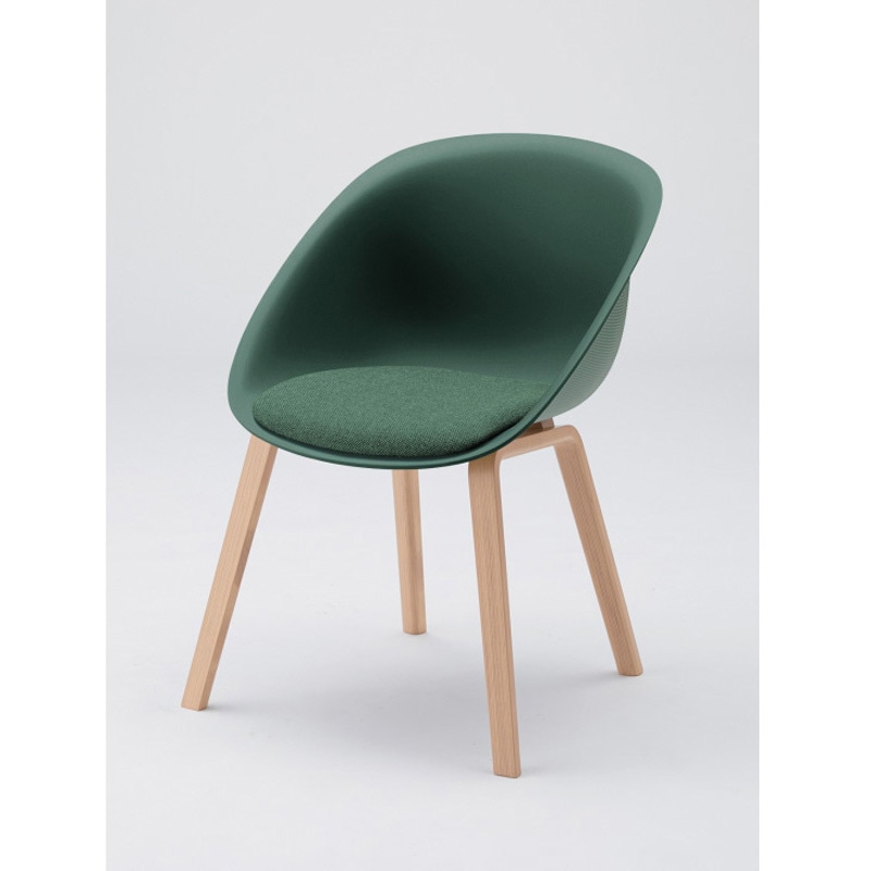 KLD-954C-G223 ワンチェア 木脚 座クッション 張地C<配送時組立サービス付> イトーキ オークナチュラル 高さ770mm幅550mm奥行565mm  KLD-954C-G223