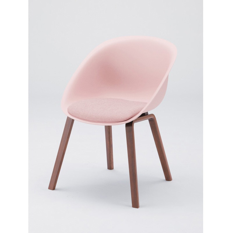 KLD-954C-P424 ワンチェア 木脚 座クッション 張地C<配送時組立サービス付> イトーキ オークダーク 高さ770mm幅550mm奥行565mm  KLD-954C-P424