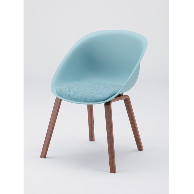 KLD-954C-S524 ワンチェア 木脚 座クッション 張地C<配送時組立サービス付> イトーキ オークダーク 高さ770mm幅550mm奥行565mm  KLD-954C-S524 43,537円