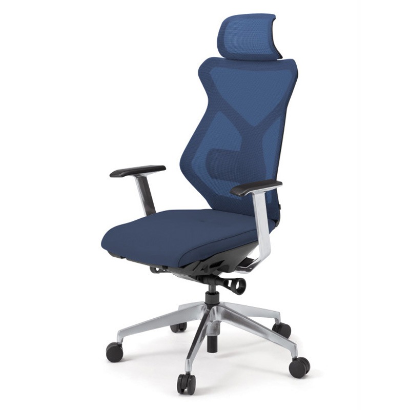 KG-355JV1-ZTB2 セクアチェア エクストラハイバック 固定肘付 アルミミラー脚<配送時組立サービス付> イトーキ ホワイト 高さ1195mm幅660mm奥行555mm  KG-355JV1-ZTB2