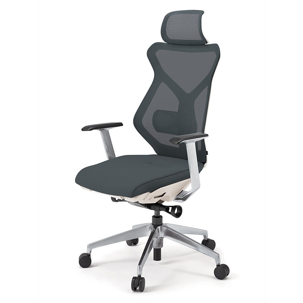 KG-355JV1-ZWW2 セクアチェア エクストラハイバック 固定肘付 アルミミラー脚<配送時組立サービス付> 1台 イトーキ 【通販モノタロウ】 199,800円