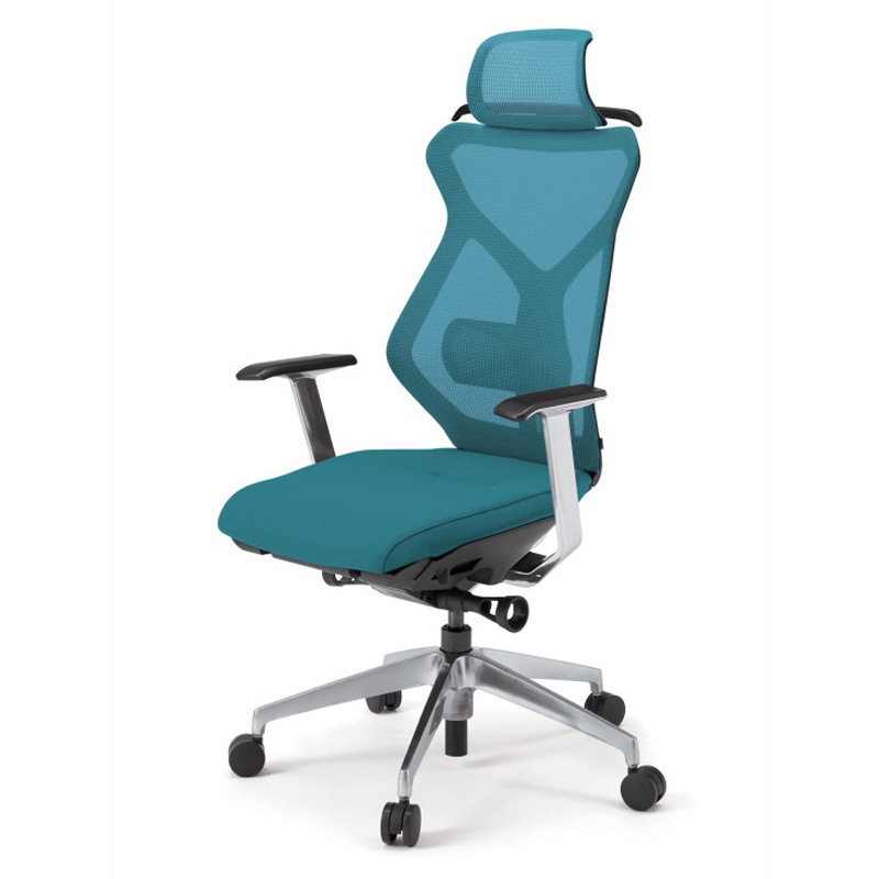 KG-355JVH1-ZTA3 セクアチェア エクストラハイバック 固定肘 ハンガー付 アルミミラー脚<配送時組立サービス付> 1台 イトーキ 【通販モノタロウ】