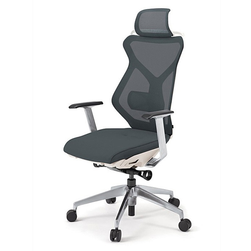 KG-355JVH1-ZWW2 セクアチェア エクストラハイバック 固定肘 ハンガー付 アルミミラー脚<配送時組立サービス付> 1台 イトーキ 【通販モノタロウ】