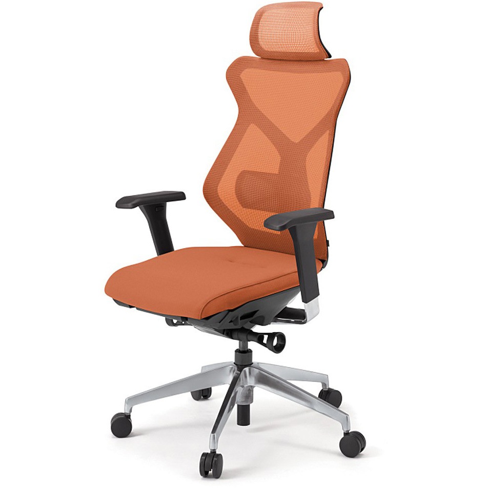 KG-357JV1-ZTD3 セクアチェア エクストラハイバック 可動肘付 アルミミラー脚<配送時組立サービス付> 1台 イトーキ 【通販モノタロウ】