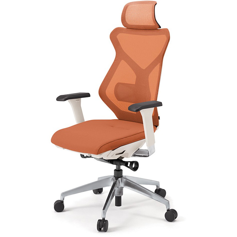 KG-357JV1-ZWD3 セクアチェア エクストラハイバック 可動肘付 アルミミラー脚<配送時組立サービス付> 1台 イトーキ 【通販モノタロウ】