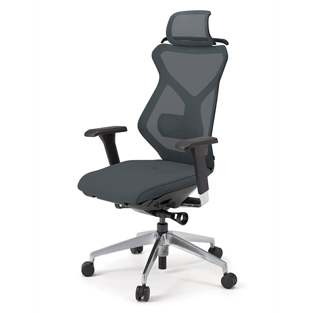 KG-357JVH1-ZTW2 セクアチェア エクストラハイバック 可動肘 ハンガー付 アルミミラー脚<配送時組立サービス付> 1台 イトーキ 【通販モノタロウ】