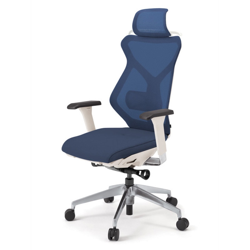 KG-357JVH1-ZWB2 セクアチェア エクストラハイバック 可動肘 ハンガー付 アルミミラー脚<配送時組立サービス付> 1台 イトーキ 【通販モノタロウ】