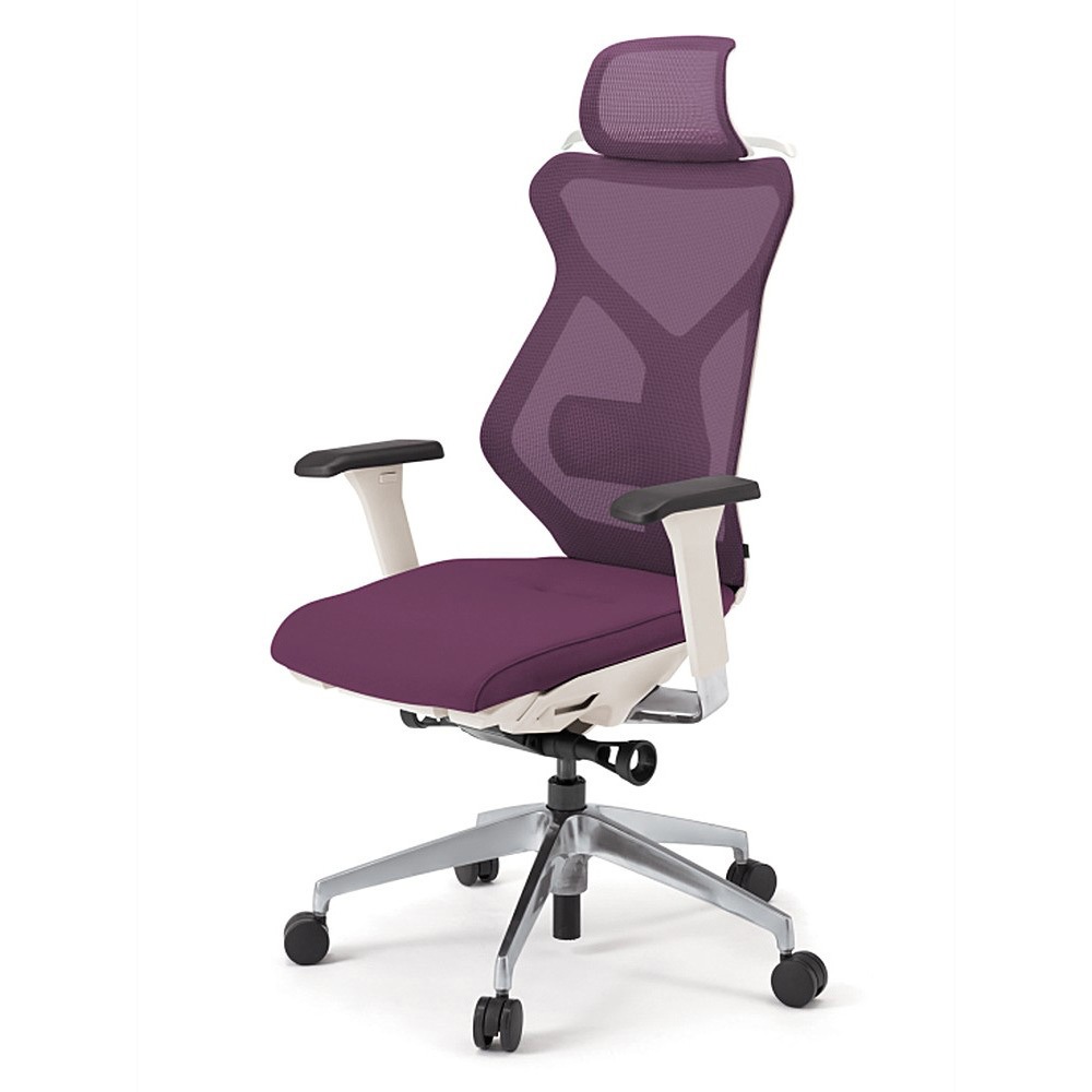 KG-357JVH1-ZWX7 セクアチェア エクストラハイバック 可動肘 ハンガー付 アルミミラー脚<配送時組立サービス付> 1台 イトーキ 【通販モノタロウ】