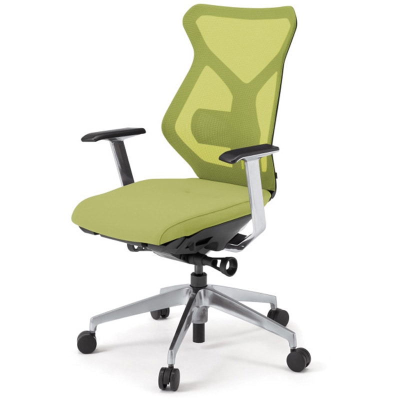 KG-365JV1-ZTQ6 セクアチェア 固定肘付 アルミミラー脚<配送時組立サービス付> イトーキ ホワイト 高さ1035mm幅660mm奥行555mm  KG-365JV1-ZTQ6