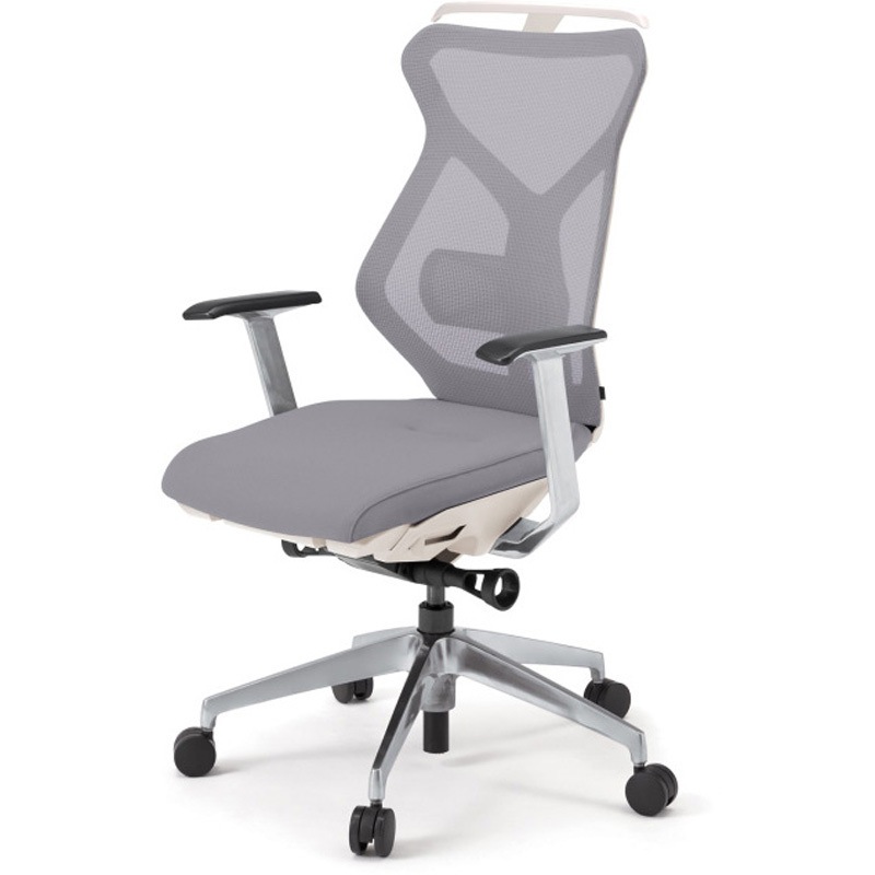 KG-365JVH1-ZWW6 セクアチェア 固定肘 ハンガー付 アルミミラー脚<配送時組立サービス付> イトーキ ホワイト 高さ1035mm幅660mm奥行595mm  KG-365JVH1-ZWW6