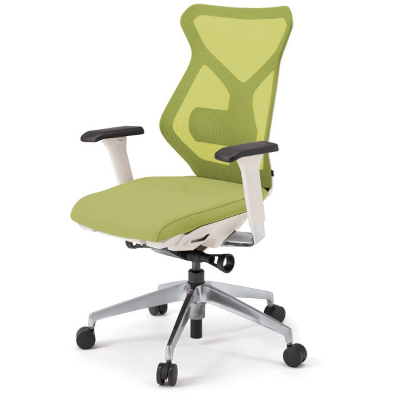 KG-367JV1-ZWQ6 セクアチェア 可動肘付 アルミミラー脚<配送時組立サービス付> イトーキ ホワイト 高さ1035mm幅510mm奥行555mm  KG-367JV1-ZWQ6