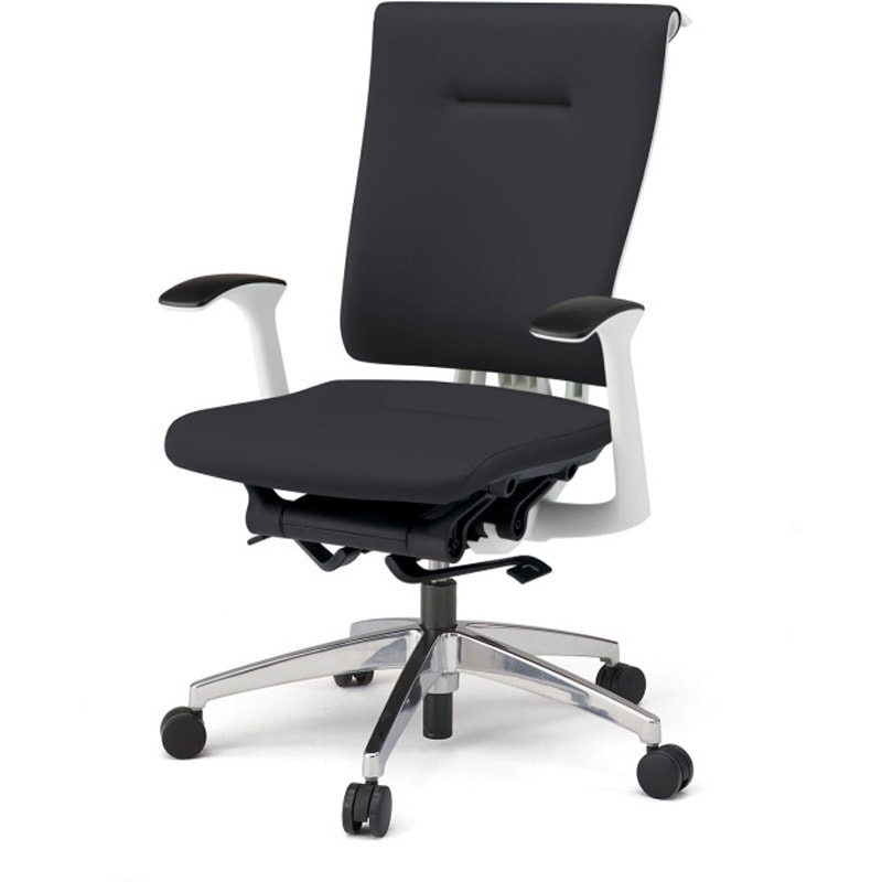 KF-545DLH-ZWT1 セレーオチェア セレクトタイプ 固定肘 ハンガー ビニールレザーDL ナイロンキャスター<配送時組立サービス付> 1台 イトーキ 【通販モノタロウ】