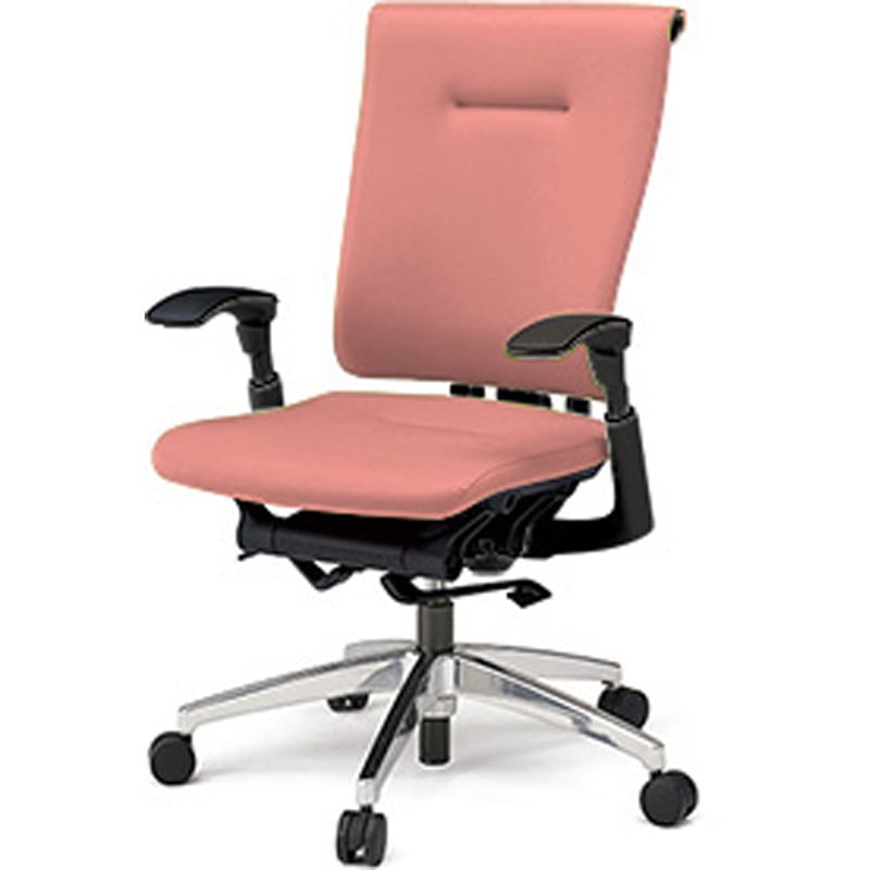 KF-587DL-ZTM6 セレーオチェア スタンダードタイプ 可動肘 ビニールレザーDL アルミミラー脚 ナイロンキャスター<配送時組立サービス付> 1台 イトーキ 【通販モノタロウ】