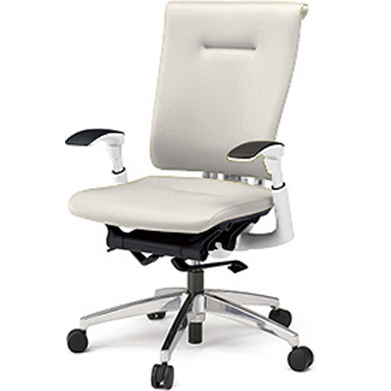 KF-587DL-ZWC8 セレーオチェア スタンダードタイプ 可動肘 ビニールレザーDL アルミミラー脚 ナイロンキャスター<配送時組立サービス付> 1台 イトーキ 【通販モノタロウ】