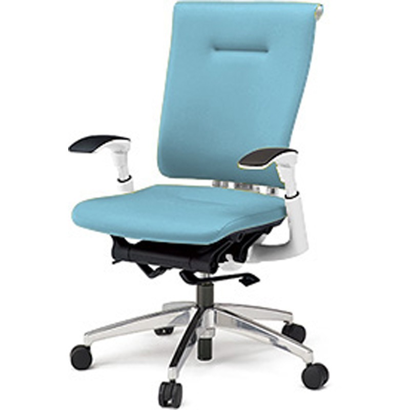 KF-587DL-ZWS4 セレーオチェア スタンダードタイプ 可動肘 ビニールレザーDL アルミミラー脚 ナイロンキャスター<配送時組立サービス付> 1台 イトーキ 【通販モノタロウ】