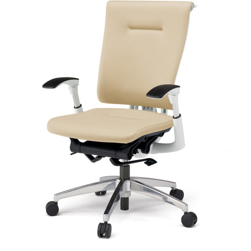 KF-587DLH-ZWK6 セレーオチェア スタンダードタイプ 可動肘 ハンガー ビニールレザーDL アルミミラー脚 ナイロンキャスター<配送時組立サービス付> 1台 イトーキ 【通販モノタロウ】