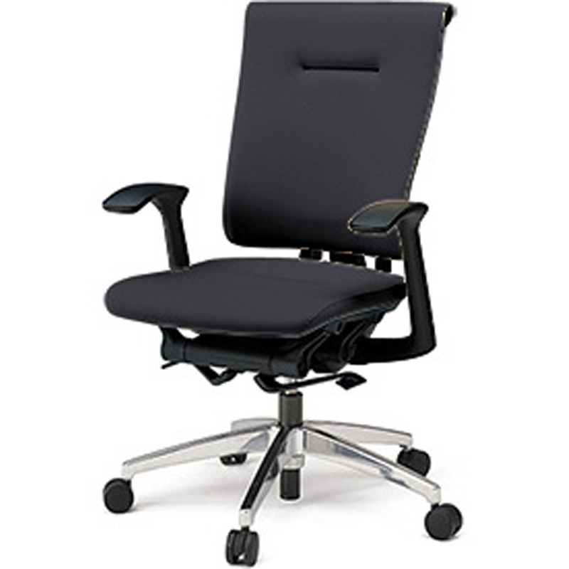 KF-585DL-ZTT1 セレーオチェア スタンダードタイプ 固定肘 ビニールレザーDL アルミミラー脚 ナイロンキャスター<配送時組立サービス付> 1台 イトーキ 【通販モノタロウ】