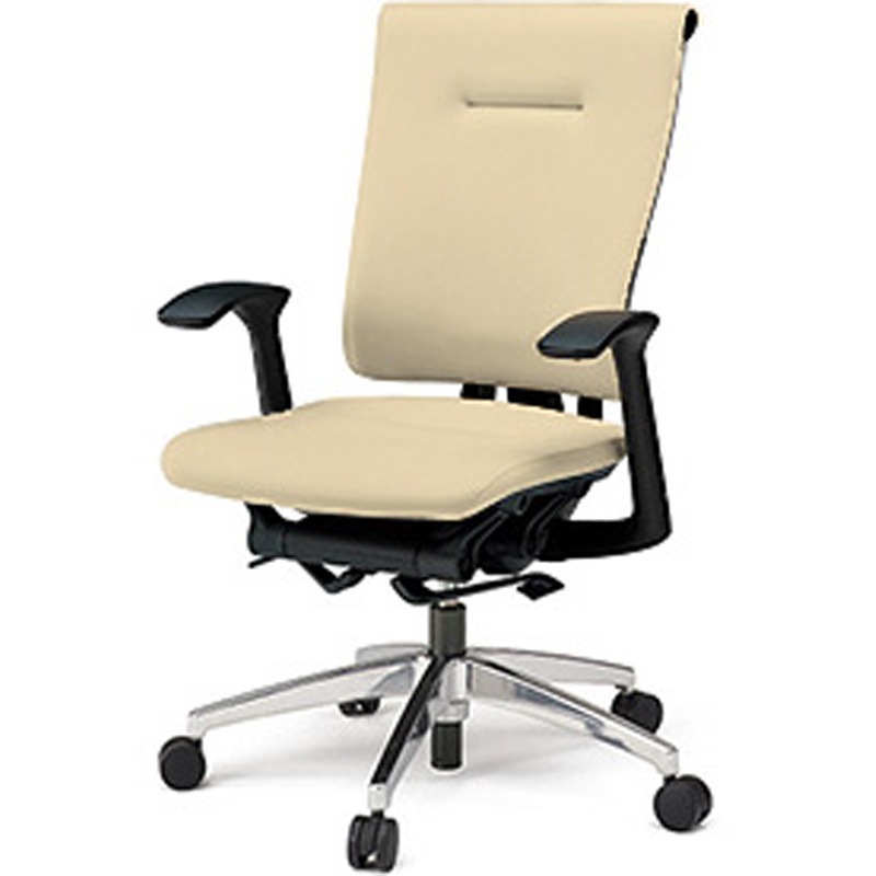 KF585DLHM-ZTK6 セレーオチェア スタンダードタイプ 固定肘 ハンガー ビニールレザーDL アルミミラー脚 ウレタンキャスター<配送時組立サービス付> 1台 イトーキ 【通販モノタロウ】