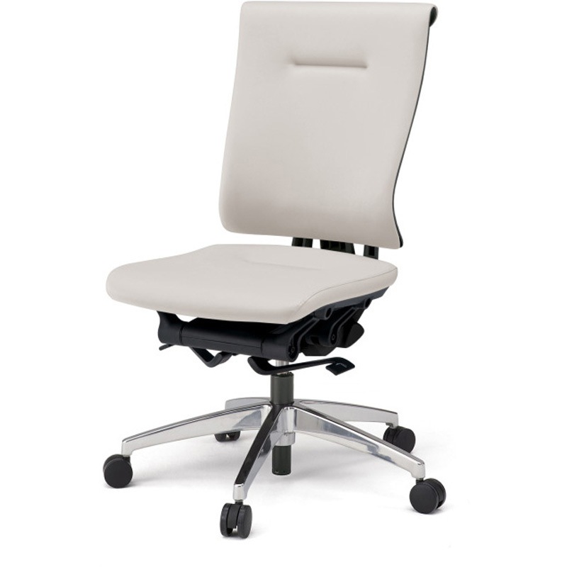 KF580DLM-ZTC8 セレーオチェア スタンダードタイプ 肘なし ビニールレザーDL アルミミラー脚 ウレタンキャスター<配送時組立サービス付> 1台 イトーキ 【通販モノタロウ】