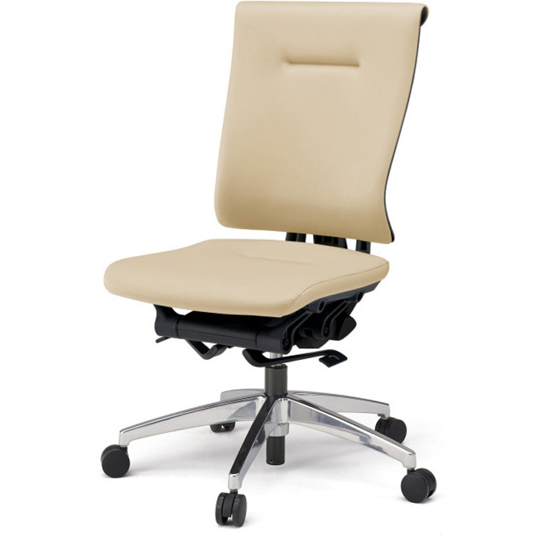 KF580DLM-ZTK6 セレーオチェア スタンダードタイプ 肘なし ビニールレザーDL アルミミラー脚 ウレタンキャスター<配送時組立サービス付> 1台 イトーキ 【通販モノタロウ】