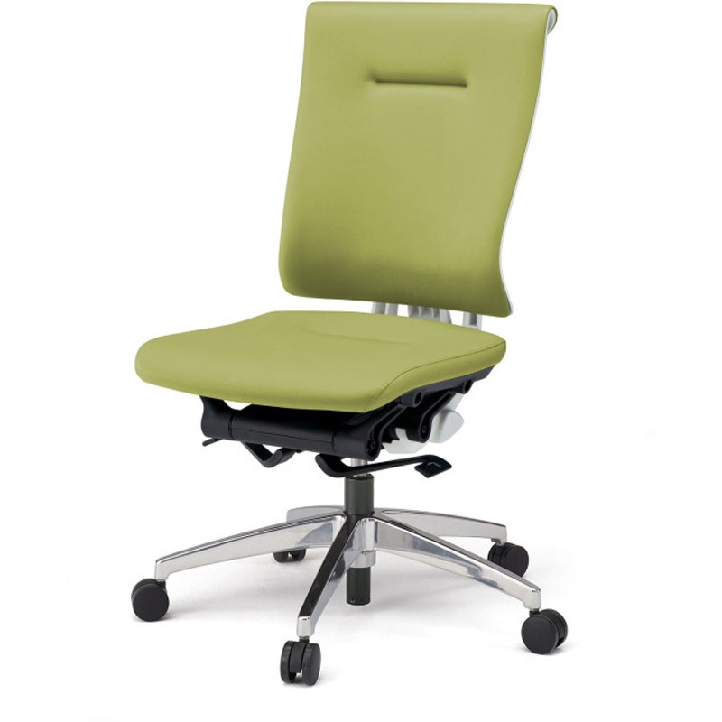 KF580DLM-ZWL8 セレーオチェア スタンダードタイプ 肘なし ビニールレザーDL アルミミラー脚 ウレタンキャスター<配送時組立サービス付> 1台 イトーキ 【通販モノタロウ】