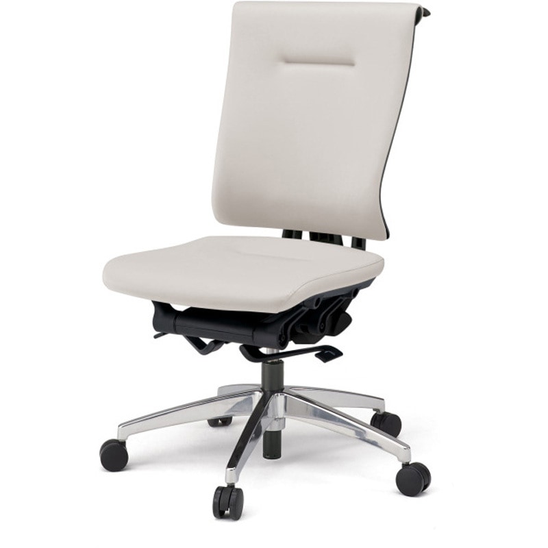 KF580DLHM-ZTC8 セレーオチェア スタンダードタイプ 肘なし ハンガー ビニールレザーDL アルミミラー脚 ウレタンキャスター<配送時組立サービス付> 1台 イトーキ 【通販モノタロウ】