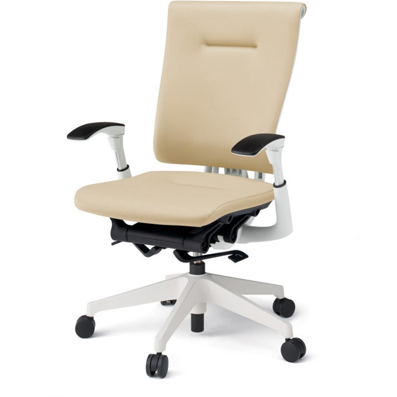 KF587DLM-WWK6 セレーオチェア スタンダードタイプ 可動肘 ビニールレザーDL 樹脂脚 ウレタンキャスター<配送時組立サービス付> 1台 イトーキ 【通販モノタロウ】