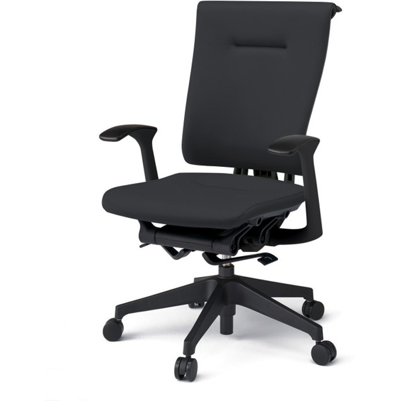 KF-585DLH-TTT1 セレーオチェア スタンダードタイプ 固定肘 ハンガー ビニールレザーDL 樹脂脚 ナイロンキャスター<配送時組立サービス付> 1台 イトーキ 【通販モノタロウ】