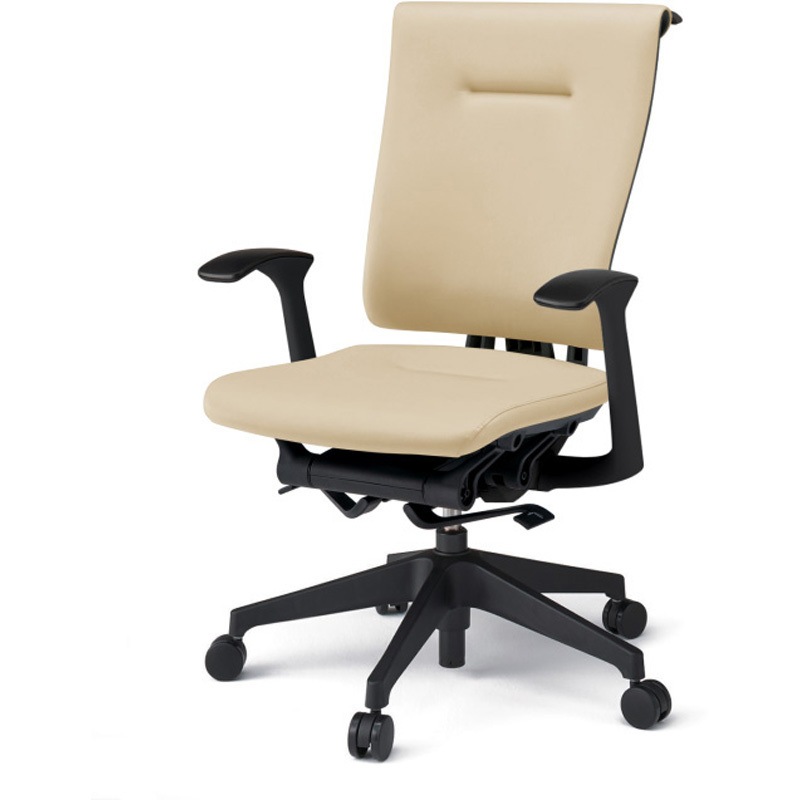 KF585DLHM-TTK6 セレーオチェア スタンダードタイプ 固定肘 ハンガー ビニールレザーDL 樹脂脚 ウレタンキャスター<配送時組立サービス付> 1台 イトーキ 【通販モノタロウ】