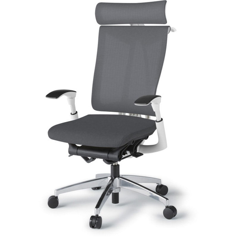 KF-517JE-ZWT3 セレーオチェア エクストラハイバック セレクトタイプ 可動肘 メッシュ張地JE アルミミラー脚<配送時組立サービス付> 1台 イトーキ 【通販モノタロウ】