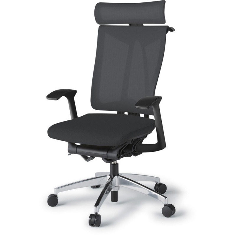 KF-515JE-ZTT1 セレーオチェア エクストラハイバック セレクトタイプ 固定肘 メッシュ張地JE アルミミラー脚<配送時組立サービス付> 1台 イトーキ 【通販モノタロウ】