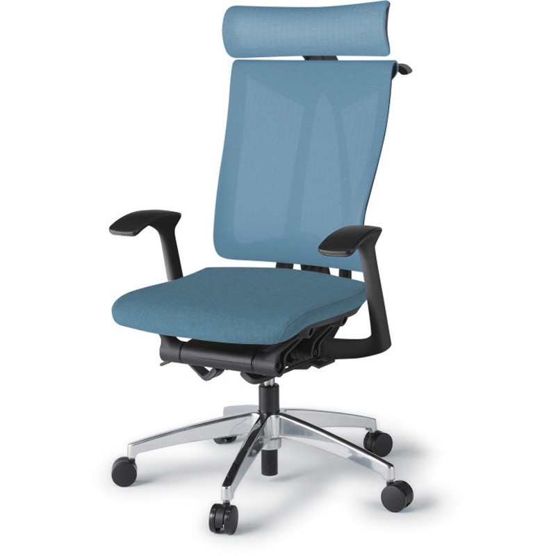 KF-515JEHZTB4 セレーオチェア エクストラハイバック セレクトタイプ 固定肘 ハンガー メッシュ張地JE アルミミラー脚<配送時組立サービス付> 1台 イトーキ 【通販モノタロウ】