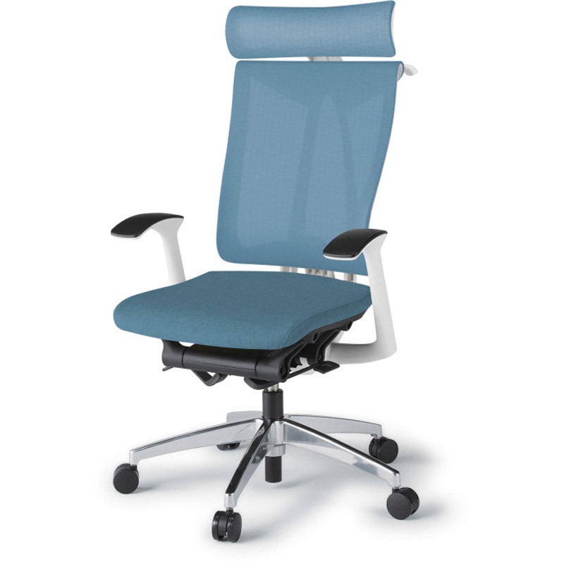 KF-515JEHZWB4 セレーオチェア エクストラハイバック セレクトタイプ 固定肘 ハンガー メッシュ張地JE アルミミラー脚<配送時組立サービス付> 1台 イトーキ 【通販モノタロウ】