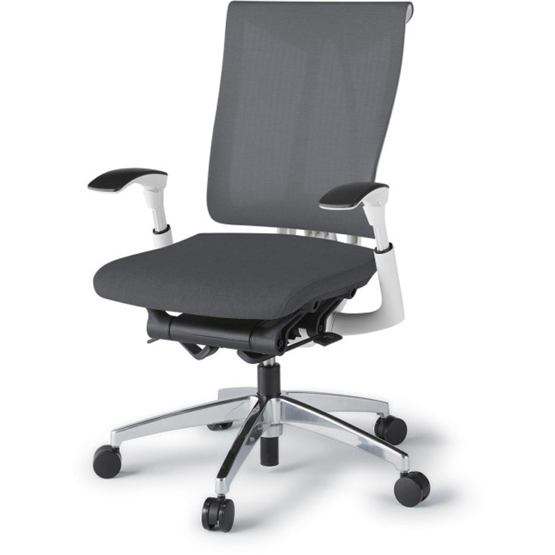 KF-537JE-ZWT3 セレーオチェア セレクトタイプ 可動肘 メッシュ張地JE アルミミラー脚<配送時組立サービス付> 1台 イトーキ 【通販モノタロウ】