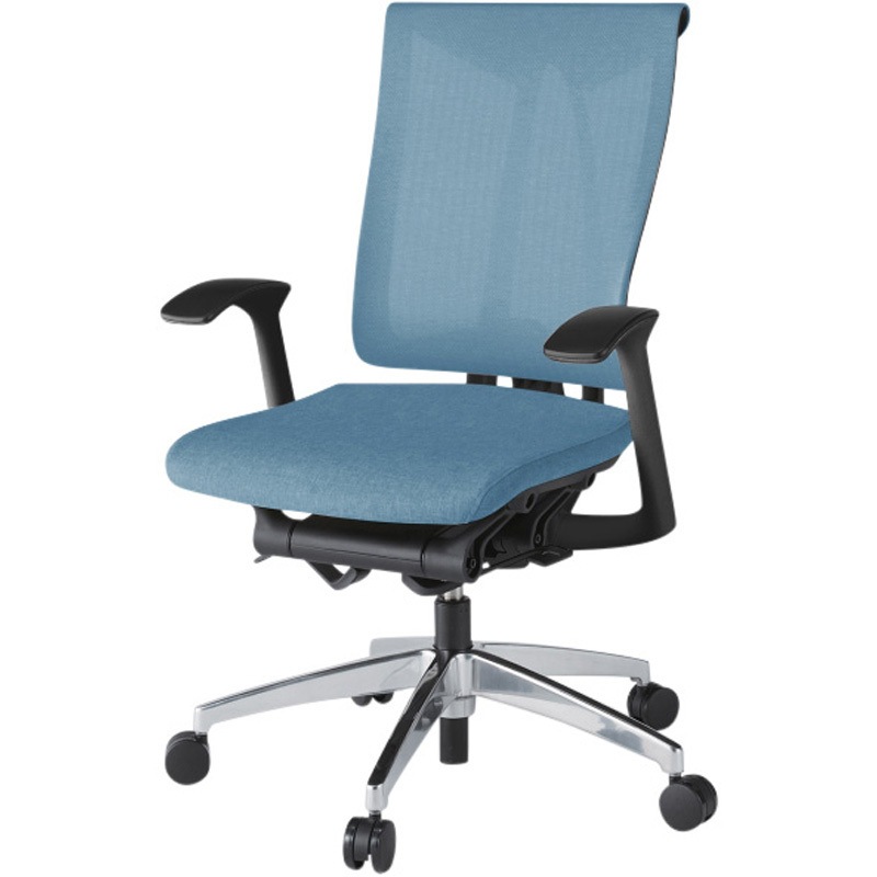 KF-535JE-ZTB4 セレーオチェア セレクトタイプ 固定肘 メッシュ張地JE アルミミラー脚<配送時組立サービス付> 1台 イトーキ 【通販モノタロウ】 139,800円