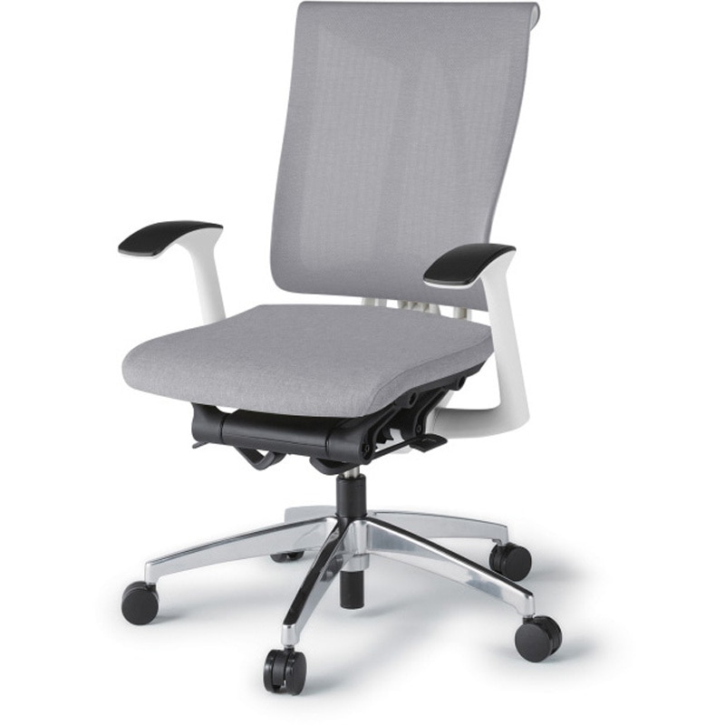 KF-535JE-ZWT7 セレーオチェア セレクトタイプ 固定肘 メッシュ張地JE アルミミラー脚<配送時組立サービス付> 1台 イトーキ 【通販モノタロウ】 139,800円