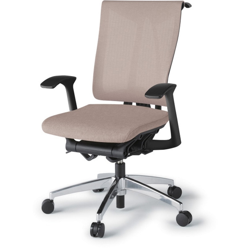 KF-535JEHZTF6 セレーオチェア セレクトタイプ 固定肘 ハンガー メッシュ張地JE アルミミラー脚<配送時組立サービス付> 1台 イトーキ 【通販モノタロウ】