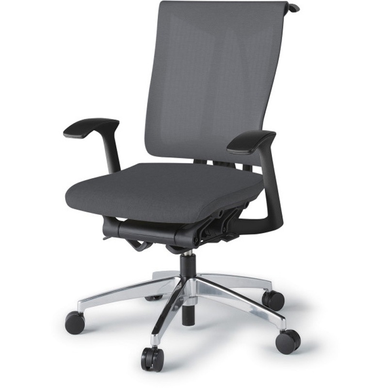 KF-535JEHZTT3 セレーオチェア セレクトタイプ 固定肘 ハンガー メッシュ張地JE アルミミラー脚<配送時組立サービス付> 1台 イトーキ 【通販モノタロウ】